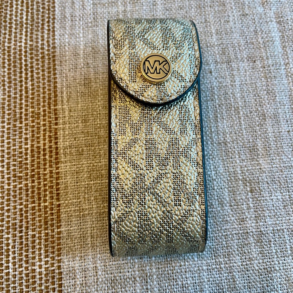 KORS Michael Kors Metallic Gold Cosmetic Case